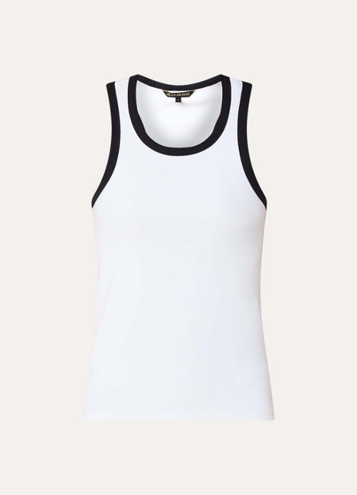Goldbergh Gabrielle tanktop met ronde hals - voorkant wit