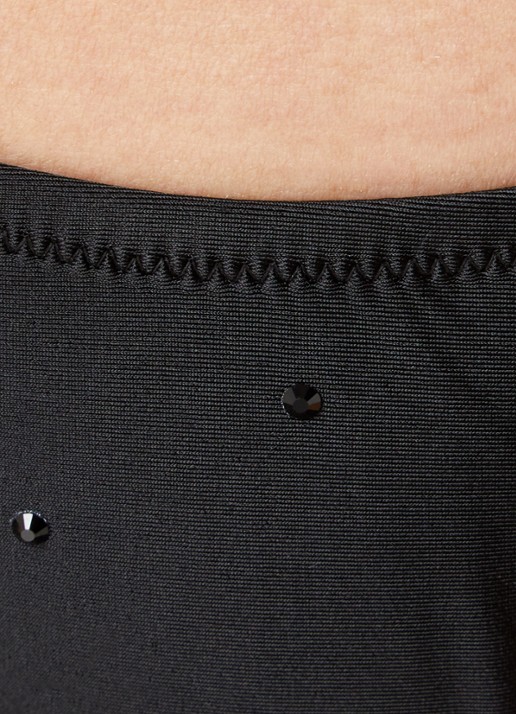Goldbergh Kaia bikinislip met strass - detail 5 zwart