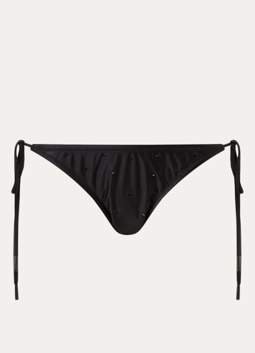 Goldbergh Kaia bikinislip met strass - voorkant zwart