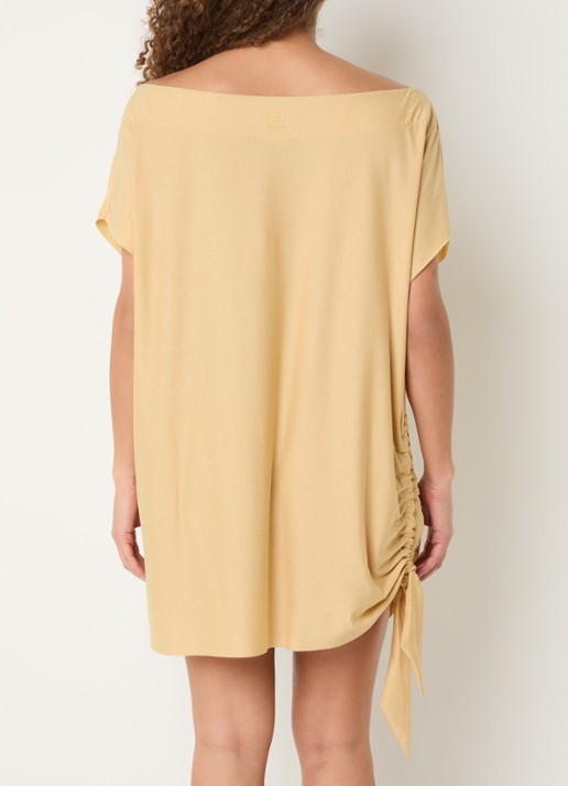 Goldbergh Leone mini jurk met lurex en gestrikt detail - achterkant 2 goud