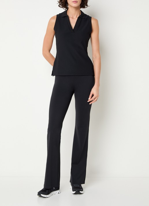 Goldbergh Lunge high waist flared fit legging - voorkant 2 zwart
