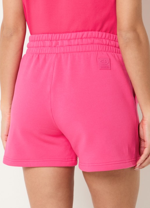 Goldbergh Nice high waist straight fit korte broek met steekzakken - achterkant fuchsia