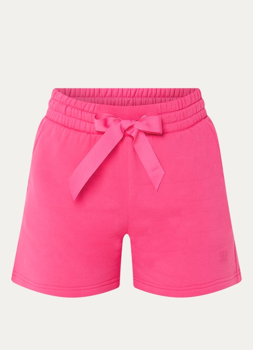 Goldbergh Nice high waist straight fit korte broek met steekzakken - voorkant 2 fuchsia