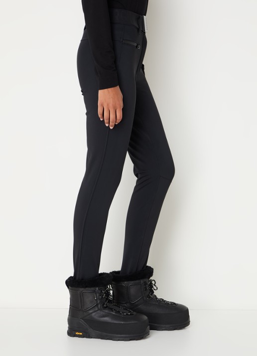 Goldbergh Paris high waist slim fit skibroek met ceintuur - detail 5 zwart