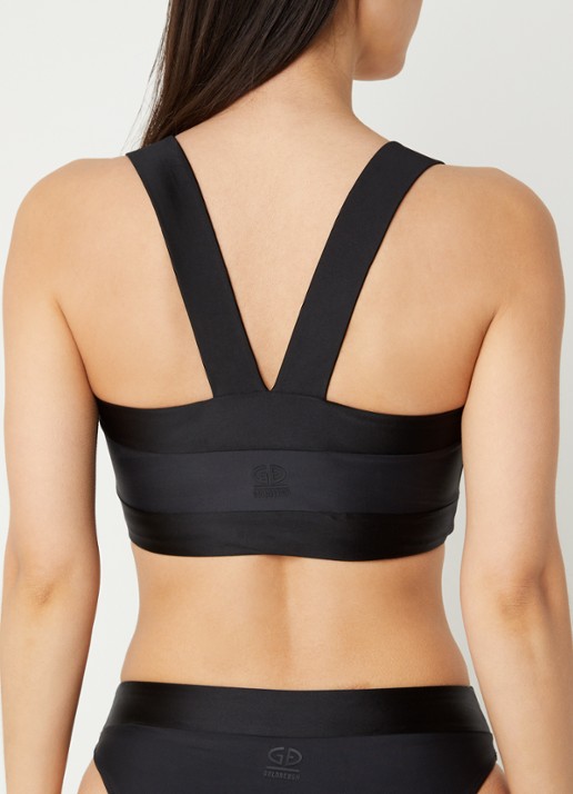Goldbergh Plonge bandeau bikinitop met uitneembare vulling - achterkant 5 zwart