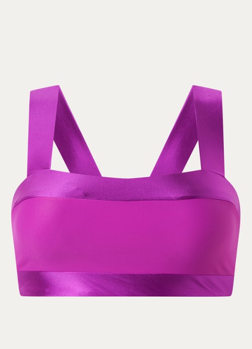 Goldbergh Plonge bandeau bikinitop met uitneembare vulling - voorkant 2 violet