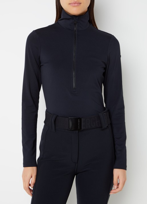 Goldbergh Poppy ski body met halve rits - detail zwart