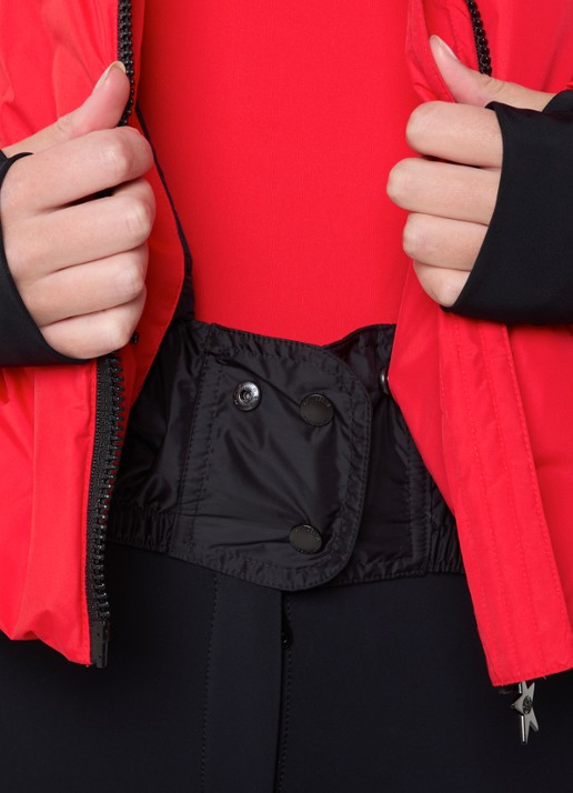 Goldbergh Porter ski-jas met opbergbare capuchon en ritszakken - detail 6 rood