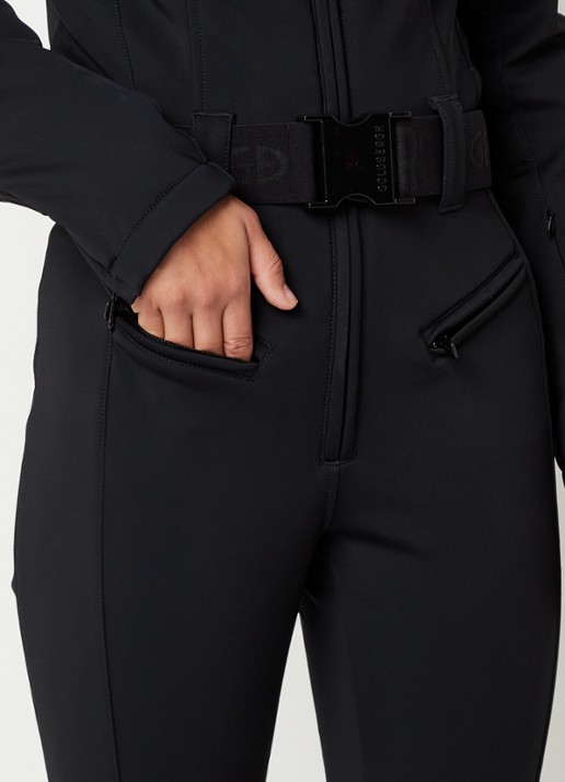 Goldbergh Softshell skipak met capuchon - detail 4 zwart