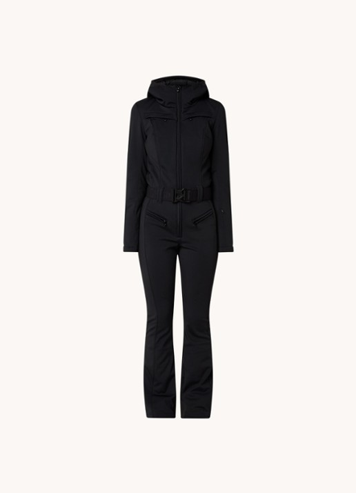 Goldbergh Softshell skipak met capuchon - voorkant 5 zwart
