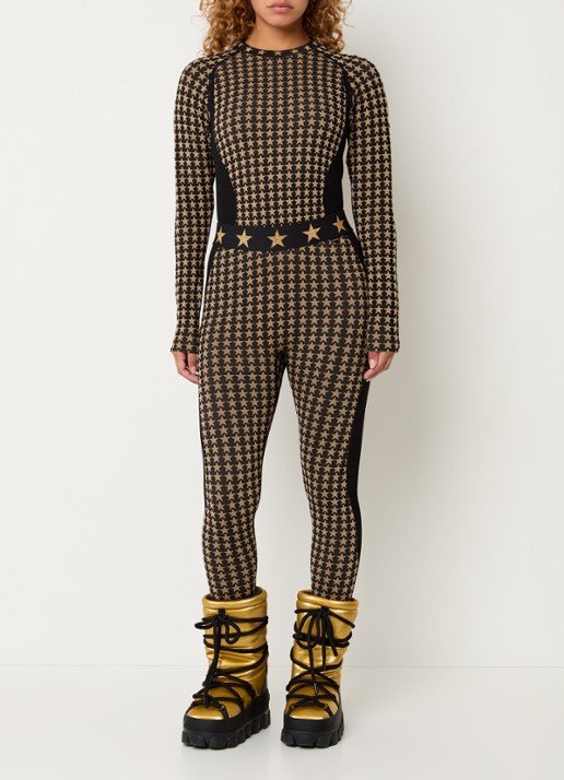 Goldbergh Starlet longsleeve met print - voorkant 2 zwart