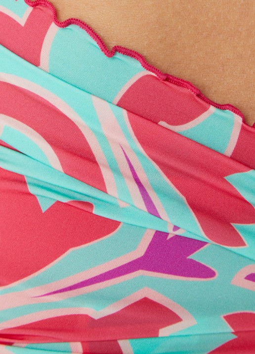 Goldbergh Starlis pareo wikkelrok met print - detail 5 turquoise