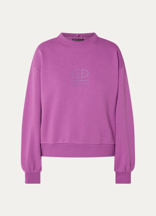 Goldbergh Sweater met logo - voorkant paars