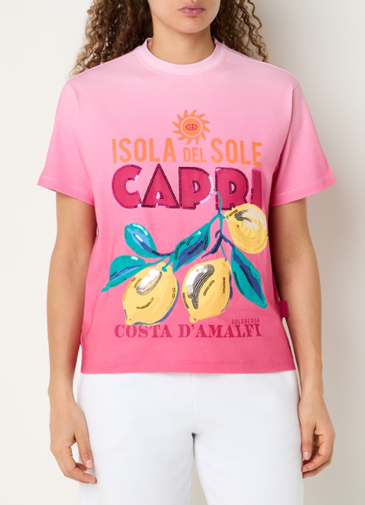 Goldbergh T-shirt met logo en print
