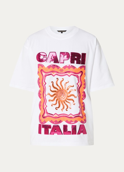 Goldbergh T-shirt met print - voorkant 2 wit