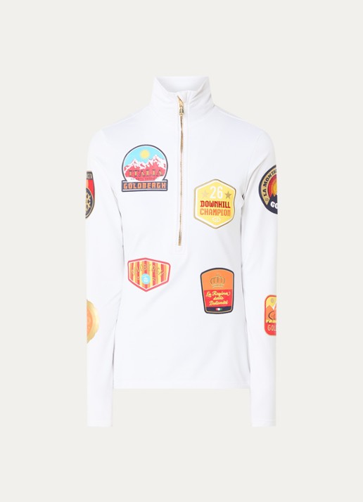 Goldbergh Triumph skipully met logoprint - voorkant wit