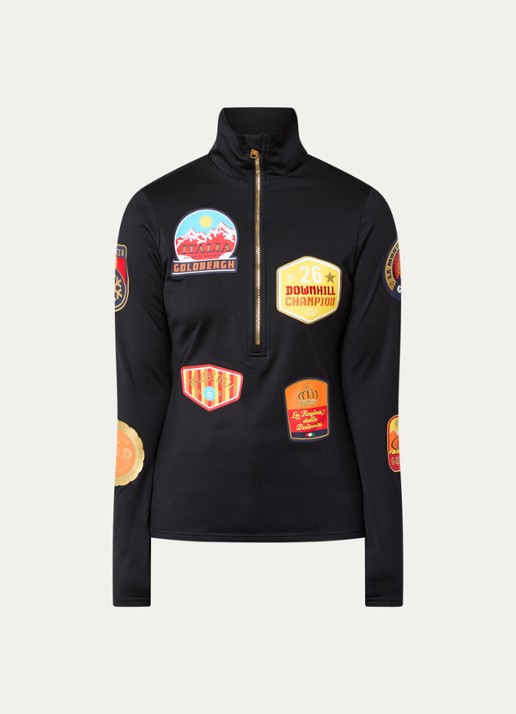Goldbergh Triumph skipully met logoprint - voorkant zwart