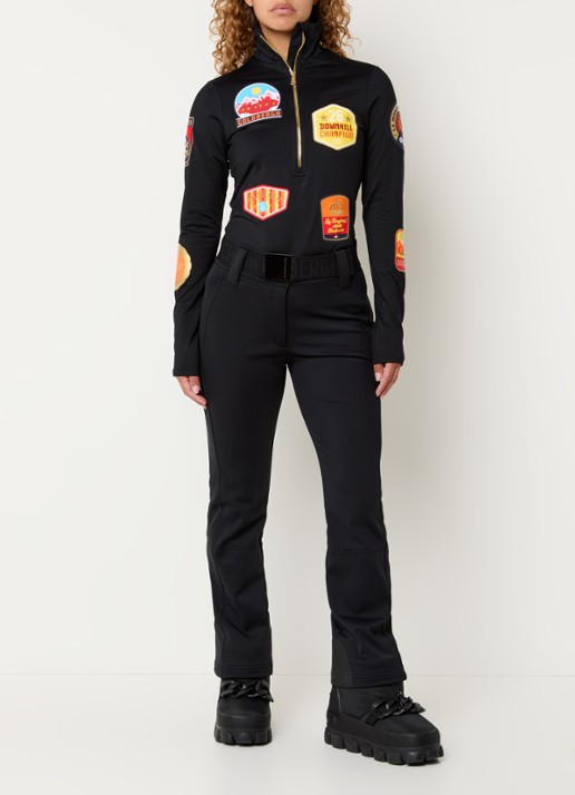Goldbergh Triumph skipully met logoprint - voorkant 2 zwart