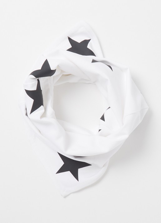 Goldbergh Twinkle colsjaal met sterrenprint - detail wit