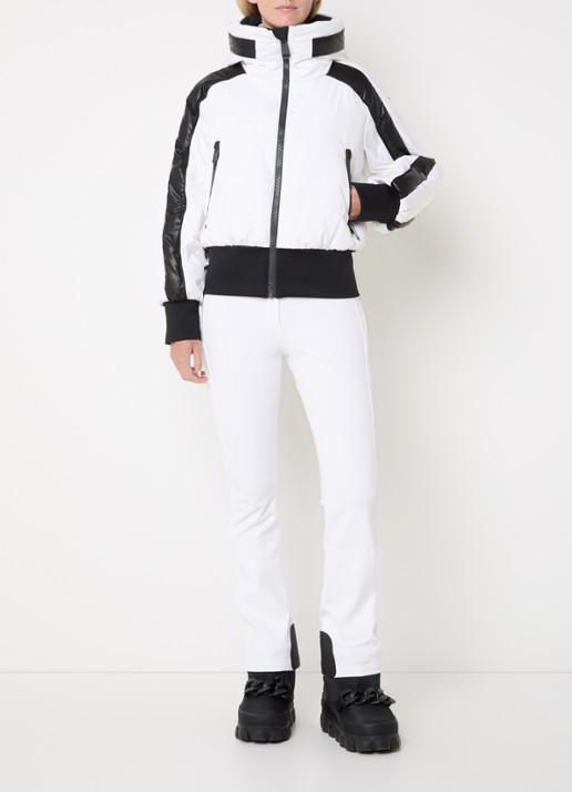 Goldbergh Volare ski-jas met capuchon en ritszakken - voorkant 2 wit