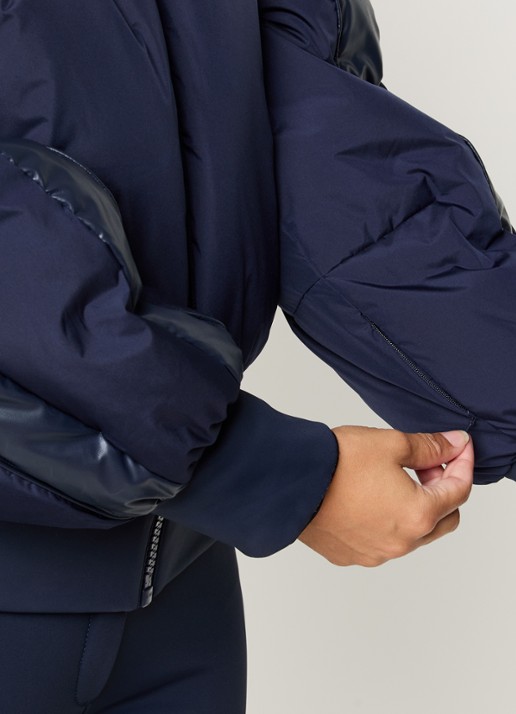 Goldbergh Volare ski-jas met capuchon en ritszakken - detail 5 donkerblauw