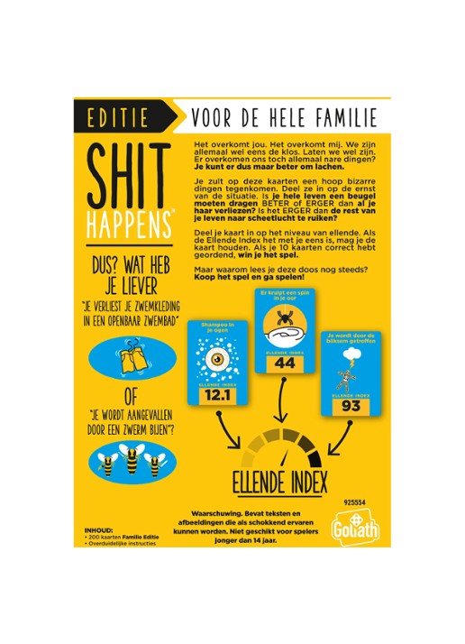 Goliath Shit Happens Familie Editie kaartspel - detail 3 blauw