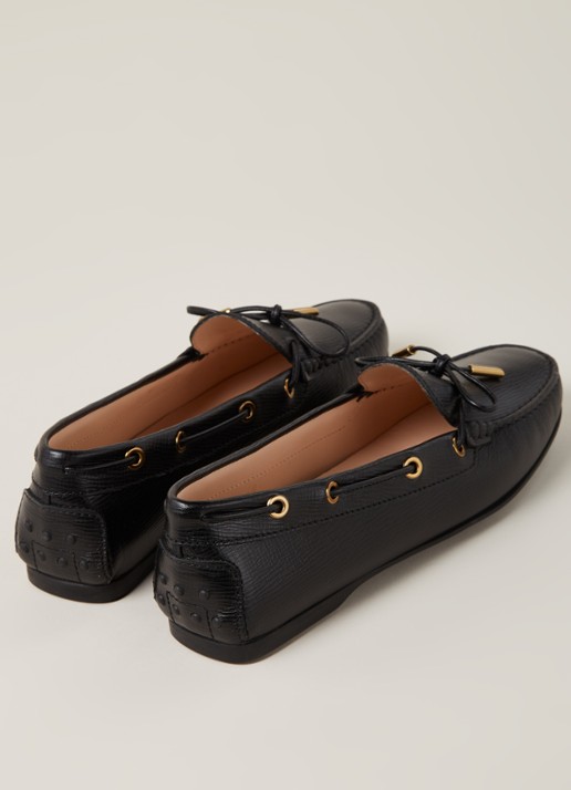 Gomma loafer van leer  - detail 3 zwart
