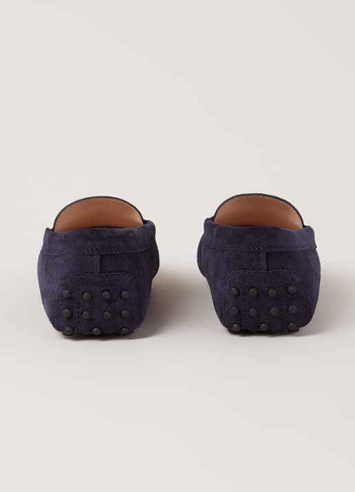 Gommini loafer van suède - detail 3 donkerblauw