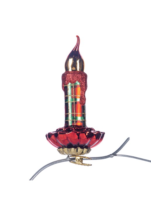 Goodwill Glazen kerstornament met clip 16 cm