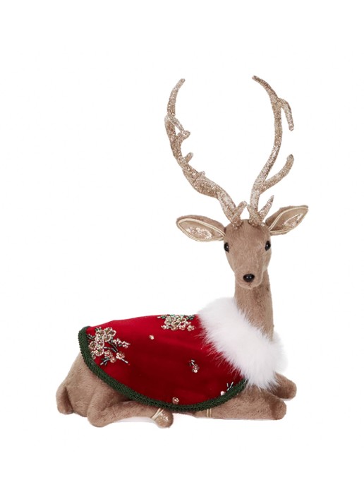 Goodwill Hert met Cape kerstornament 42 cm
