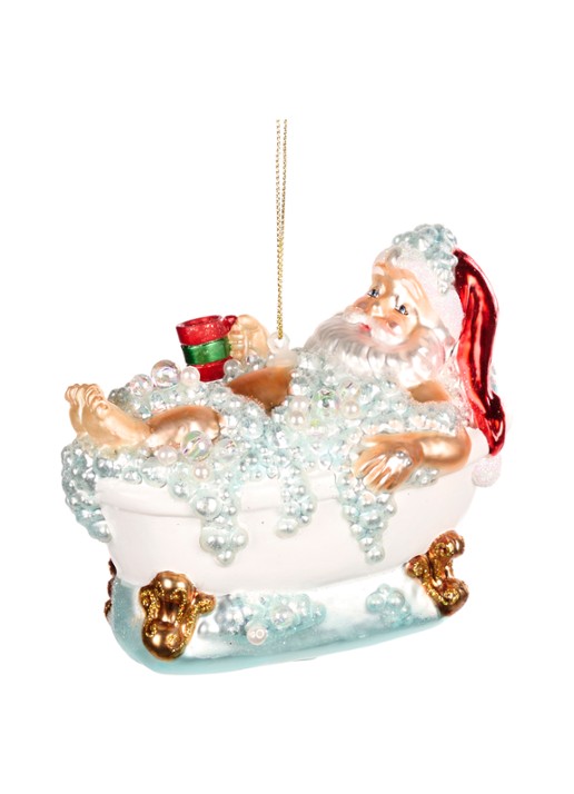 Goodwill Kerstman in Bad kersthanger 12 cm
