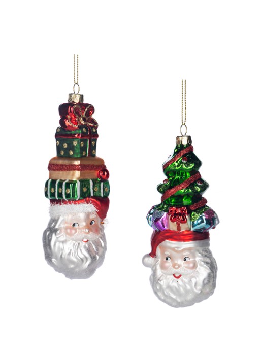 Goodwill Kerstmanhoofd kersthanger 15 cm set van 2