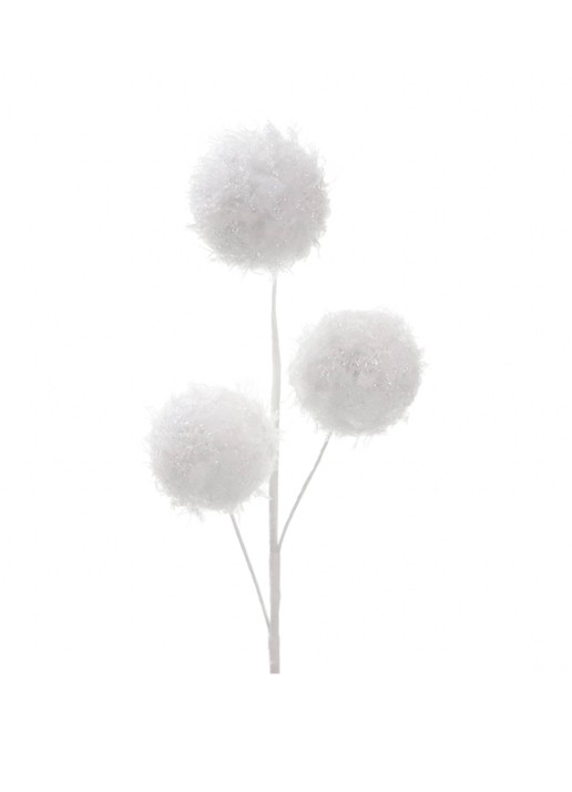 Goodwill Sneeuwballen kersttak 64 cm - voorkant wit