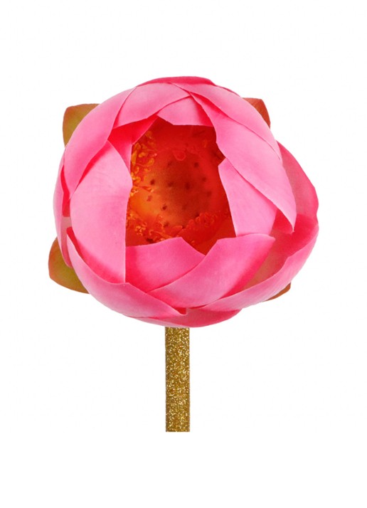 Goodwill Waterlelie kersttak 78 cm - voorkant roze