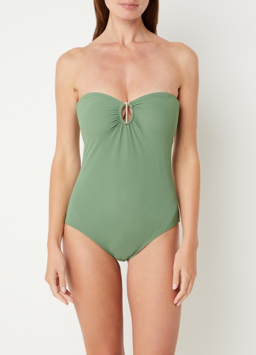 Gottex Corrigerend bandeau badpak met voorgevormde cups - detail 3 groen