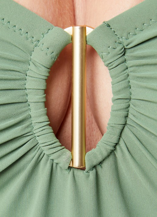 Gottex Corrigerend bandeau badpak met voorgevormde cups - detail 4 groen