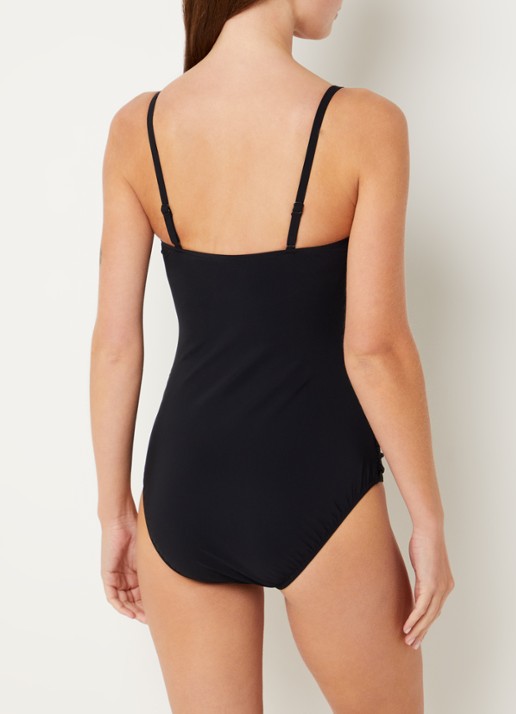 Gottex Corrigerend bandeau badpak met voorgevormde cups - achterkant zwart