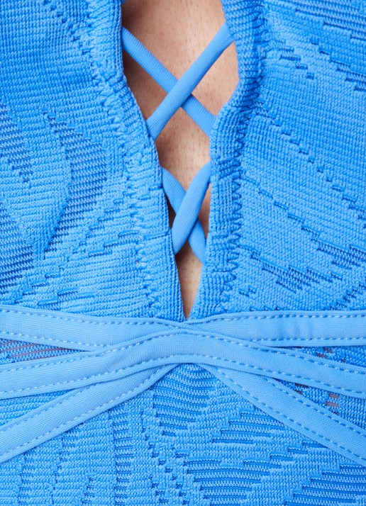 Gottex Voorgevormd badpak met borduring en vulling - detail 4 blauw