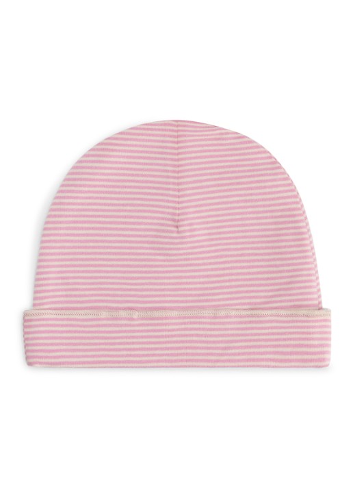 Gray Label Baby muts met streepprint - voorkant lichtroze