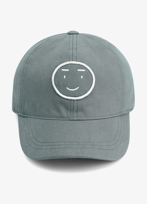 Gray Label Baseball pet met borduring - voorkant blauwgrijs