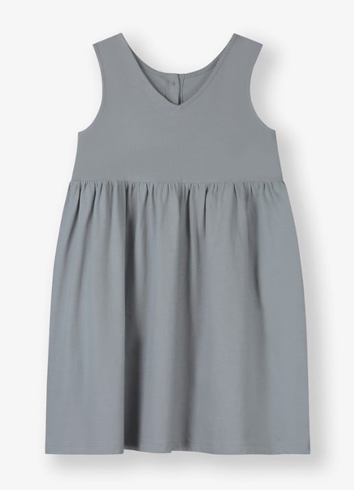 Gray Label Jurk met streepprint - achterkant 4 blauwgrijs