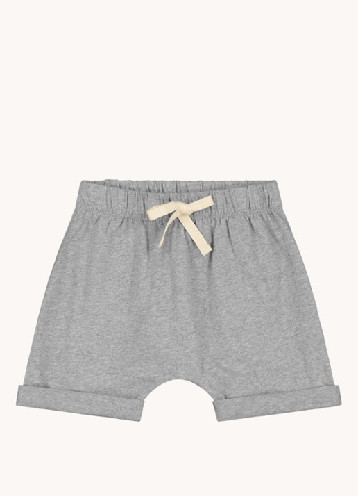 Gray Label Korte joggingbroek van  katoen  - voorkant 2 grijsmele