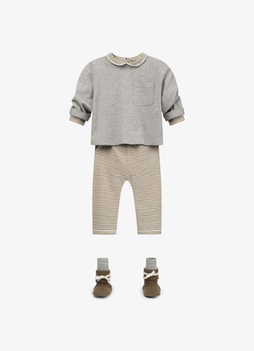 Gray Label Legging met streepprint - detail bruin