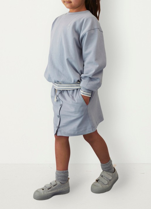 Gray Label Minirok met steekzakken - voorkant 5 blauwgrijs