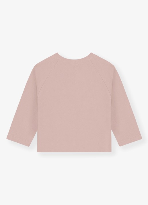 Gray Label Raglan fijngebreid vest  - achterkant oudroze