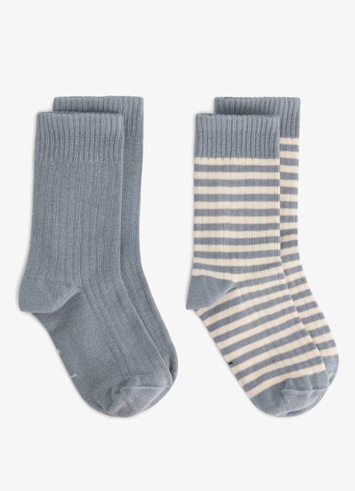 Gray Label Ribgebreide sokken in katoenblend in 2-pack
