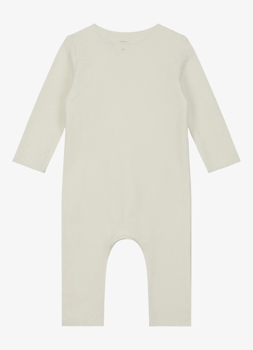 Gray Label Romper in katoenblend met ronde halse - achterkant gebroken wit