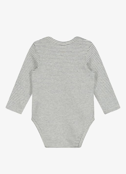 Gray Label Romper met streepprint - voorkant 2 grijsmele