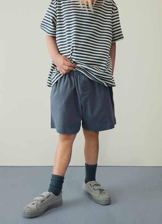 Gray Label Straight fit korte broek met steekzakken - voorkant 3 blauwgrijs