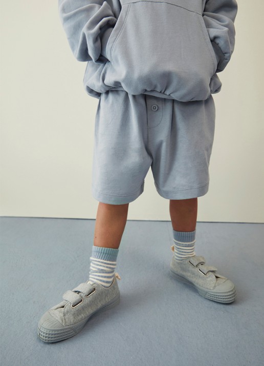 Gray Label Straight fit korte broek met steekzakken - detail 3 staalblauw